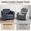 image:imageMCombo Zero Wall Hugger Power Recliner Chair for Adult HL128 Ginger  Power Headrest USB A amp C Charge Ports Small Spaces Solid Wood Legs Breathable Faux LeatherPacific