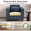 image:imageMCombo Zero Wall Hugger Power Recliner Chair for Adult HL128 Ginger  Power Headrest USB A amp C Charge Ports Small Spaces Solid Wood Legs Breathable Faux LeatherPacific