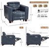 image:imageMCombo Zero Wall Hugger Power Recliner Chair for Adult HL128 Ginger  Power Headrest USB A amp C Charge Ports Small Spaces Solid Wood Legs Breathable Faux LeatherPacific