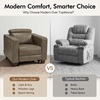 image:imageMCombo Zero Wall Hugger Power Recliner Chair for Adult HL128 Ginger  Power Headrest USB A amp C Charge Ports Small Spaces Solid Wood Legs Breathable Faux LeatherGrey