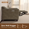 image:imageMCombo Zero Wall Hugger Power Recliner Chair for Adult HL128 Ginger  Power Headrest USB A amp C Charge Ports Small Spaces Solid Wood Legs Breathable Faux LeatherGrey