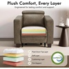 image:imageMCombo Zero Wall Hugger Power Recliner Chair for Adult HL128 Ginger  Power Headrest USB A amp C Charge Ports Small Spaces Solid Wood Legs Breathable Faux LeatherGrey