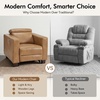 image:imageMCombo Zero Wall Hugger Power Recliner Chair for Adult HL128 Ginger  Power Headrest USB A amp C Charge Ports Small Spaces Solid Wood Legs Breathable Faux LeatherToast