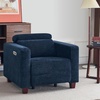 image:imageMCombo Zero Wall Recliner Chair Wall Hugger Power Recliner Chair with Adjustable Headrest High Wood Leg USB amp Type C Dual Charge Ports for Living Room Small Spaces HL128 Textile GreyBlue
