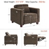 image:imageMCombo Zero Wall Recliner Chair Wall Hugger Power Recliner Chair with Adjustable Headrest High Wood Leg USB amp Type C Dual Charge Ports for Living Room Small Spaces HL128 Textile GreyBrown