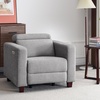 image:imageMCombo Zero Wall Recliner Chair Wall Hugger Power Recliner Chair with Adjustable Headrest High Wood Leg USB amp Type C Dual Charge Ports for Living Room Small Spaces HL128 Textile GreyGrey