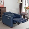 image:imageMCombo Zero Wall Recliner Chair Wall Hugger Power Recliner Chair with Adjustable Headrest High Wood Leg USB amp Type C Dual Charge Ports for Living Room Small Spaces HL128 Textile GreyBlue