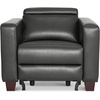 image:imageMCombo Zero Wall Recliner Chair Wall Hugger Power Recliner Chair with Adjustable Headrest High Wood Leg USB amp Type C Dual Charge Ports for Living Room Small Spaces HL128 Textile GreyDark Grey