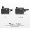 image:imageMCombo Zero Wall Recliner Chair Wall Hugger Power Recliner Chair with Adjustable Headrest High Wood Leg USB amp Type C Dual Charge Ports for Living Room Small Spaces HL128 Textile GreyDark Grey