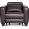 image:imageMCombo Zero Wall Recliner Chair Wall Hugger Power Recliner Chair with Adjustable Headrest High Wood Leg USB amp Type C Dual Charge Ports for Living Room Small Spaces HL128 Textile GreyBrown