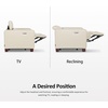 image:imageMCombo Zero Wall Recliner Chair Wall Hugger Power Recliner Chair with Adjustable Headrest High Wood Leg USB amp Type C Dual Charge Ports for Living Room Small Spaces HL128 Textile GreyBeige
