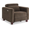 image:imageMCombo Zero Wall Recliner Chair Wall Hugger Power Recliner Chair with Adjustable Headrest High Wood Leg USB amp Type C Dual Charge Ports for Living Room Small Spaces HL128 Textile GreyBrown