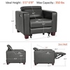 image:imageMCombo Zero Wall Recliner Chair Wall Hugger Power Recliner Chair with Adjustable Headrest High Wood Leg USB amp Type C Dual Charge Ports for Living Room Small Spaces HL128 Textile GreyDark Grey