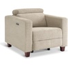 image:imageMCombo Zero Wall Recliner Chair Wall Hugger Power Recliner Chair with Adjustable Headrest High Wood Leg USB amp Type C Dual Charge Ports for Living Room Small Spaces HL128 Textile GreyBeige