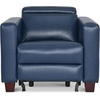image:imageMCombo Zero Wall Recliner Chair Wall Hugger Power Recliner Chair with Adjustable Headrest High Wood Leg USB amp Type C Dual Charge Ports for Living Room Small Spaces HL128 Textile GreyBlue