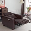image:imageMCombo Zero Wall Recliner Chair Wall Hugger Power Recliner Chair with Adjustable Headrest High Wood Leg USB amp Type C Dual Charge Ports for Living Room Small Spaces HL128 Textile GreyBrown