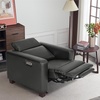image:imageMCombo Zero Wall Recliner Chair Wall Hugger Power Recliner Chair with Adjustable Headrest High Wood Leg USB amp Type C Dual Charge Ports for Living Room Small Spaces HL128 Textile GreyDark Grey