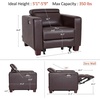 image:imageMCombo Zero Wall Recliner Chair Wall Hugger Power Recliner Chair with Adjustable Headrest High Wood Leg USB amp Type C Dual Charge Ports for Living Room Small Spaces HL128 Textile GreyBrown