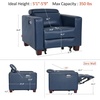 image:imageMCombo Zero Wall Recliner Chair Wall Hugger Power Recliner Chair with Adjustable Headrest High Wood Leg USB amp Type C Dual Charge Ports for Living Room Small Spaces HL128 Textile GreyBlue