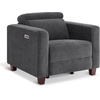 image:imageMCombo Zero Wall Recliner Chair Wall Hugger Power Recliner Chair with Adjustable Headrest High Wood Leg USB amp Type C Dual Charge Ports for Living Room Small Spaces HL128 Textile GreyDark Grey