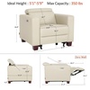 image:imageMCombo Zero Wall Recliner Chair Wall Hugger Power Recliner Chair with Adjustable Headrest High Wood Leg USB amp Type C Dual Charge Ports for Living Room Small Spaces HL128 Textile GreyBeige