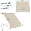 image:imageMacrout 63 Patio Window Awning for Door Entrance Aluminum Fully Assembled Manual Retractable Sunshade Canopy WA416 Dark Grey 63Beige