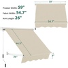 image:imageMacrout 63 Patio Window Awning for Door Entrance Aluminum Fully Assembled Manual Retractable Sunshade Canopy WA416 Dark Grey 63Beige