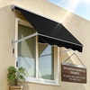 image:imageMacrout 63 Patio Window Awning for Door Entrance Aluminum Fully Assembled Manual Retractable Sunshade Canopy WA416 Dark Grey 63Black  Acrylic Fabric