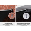 image:imageMacrout 63 Patio Window Awning for Door Entrance Aluminum Fully Assembled Manual Retractable Sunshade Canopy WA416 Dark Grey 63Black  Acrylic Fabric