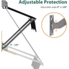 image:imageMacrout 63 Patio Window Awning for Door Entrance Aluminum Fully Assembled Manual Retractable Sunshade Canopy WA416 Dark Grey 63Black  Acrylic Fabric