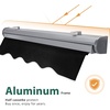 image:imageMacrout 63 Patio Window Awning for Door Entrance Aluminum Fully Assembled Manual Retractable Sunshade Canopy WA416 Dark Grey 63Black  Acrylic Fabric