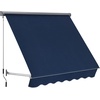 image:imageMacrout 63 Patio Window Awning for Door Entrance Aluminum Fully Assembled Manual Retractable Sunshade Canopy WA416 Dark Grey 63Dark Blue