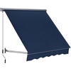 image:imageMacrout 63 Patio Window Awning for Door Entrance Aluminum Fully Assembled Manual Retractable Sunshade Canopy WA416 Dark Grey 63Dark Blue