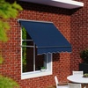 image:imageMacrout 63 Patio Window Awning for Door Entrance Aluminum Fully Assembled Manual Retractable Sunshade Canopy WA416 Dark Grey 63Dark Blue