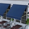 image:imageMacrout 63 Patio Window Awning for Door Entrance Aluminum Fully Assembled Manual Retractable Sunshade Canopy WA416 Dark Grey 63Dark Blue