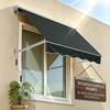 image:imageMacrout 63 Patio Window Awning for Door Entrance Aluminum Fully Assembled Manual Retractable Sunshade Canopy WA416 Dark Grey 63Dark Grey  Acrylic Fabric