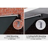 image:imageMacrout 63 Patio Window Awning for Door Entrance Aluminum Fully Assembled Manual Retractable Sunshade Canopy WA416 Dark Grey 63Dark Grey  Acrylic Fabric