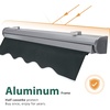image:imageMacrout 63 Patio Window Awning for Door Entrance Aluminum Fully Assembled Manual Retractable Sunshade Canopy WA416 Dark Grey 63Dark Grey  Acrylic Fabric