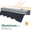 image:imageMacrout 63 Patio Window Awning for Door Entrance Aluminum Fully Assembled Manual Retractable Sunshade Canopy WA416 Dark Grey 63Dark Grey