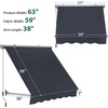 image:imageMacrout 63 Patio Window Awning for Door Entrance Aluminum Fully Assembled Manual Retractable Sunshade Canopy WA416 Dark Grey 63Dark Grey