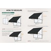 image:imageMacrout 63 Patio Window Awning for Door Entrance Aluminum Fully Assembled Manual Retractable Sunshade Canopy WA416 Dark Grey 63Dark Grey
