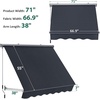 image:imageMacrout 63 Patio Window Awning for Door Entrance Aluminum Fully Assembled Manual Retractable Sunshade Canopy WA416 Dark Grey 63Dark Grey