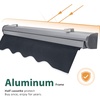 image:imageMacrout 63 Patio Window Awning for Door Entrance Aluminum Fully Assembled Manual Retractable Sunshade Canopy WA416 Dark Grey 63Dark Grey