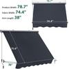 image:imageMacrout 63 Patio Window Awning for Door Entrance Aluminum Fully Assembled Manual Retractable Sunshade Canopy WA416 Dark Grey 63Dark Grey