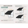 image:imageMacrout 63 Patio Window Awning for Door Entrance Aluminum Fully Assembled Manual Retractable Sunshade Canopy WA416 Dark Grey 63Green Stripes