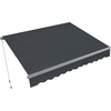 image:imageMCombo 10 x 8ft Retractable Patio Awning Fully Assembled Manual Sunshade with Aluminum Frame 280GSM Polyester Fabric Outdoor Sun Shade Canopy for Windows and Doors Dark Grey 10 x 8ftDark Grey