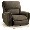 image:imageMCombo 264 Oversized Power Swivel Rocker Recliner Chair Oversized Power Recliner Chair for Big and Tall People USB AampC Ports for Living Room Nursery Fabric OE678 Light GreyBrown