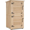 image:imageMCombo 30 Deep Wood Sheds amp Outdoor Storage Outside Garden Tool Cabinet Shed with Removable Shelf Outdoor Storage Cabinet Shed Waterproof for Patio 0786 Natural