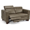 image:imageMCombo 614 Zero Wall Hugger Power Loveseat Recliner Sofa HL198M1 Grey  Power Headrest USB A amp C Charge Ports Solid Wood Legs Small Spaces Living Room Breathable Faux LeatherGrey
