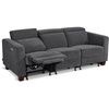 image:imageMCombo 622 Reclining Loveseat Wall Hugger Power Loveseat Recliner Sofa with Adjustable Headrest USB A amp C Charge Ports Wood Legs for Living Room Fabric HL198M1CoffeeDark Grey